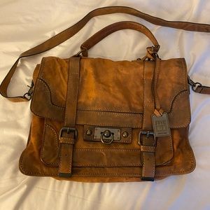 Frye Cameron Satchel Tan